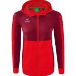 ERIMA Damen Six Wings Trainingsjacke mit Kapuze rot