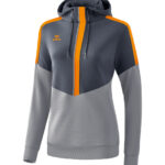 ERIMA Damen Squad Kapuzensweat grau orange