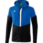 ERIMA Kinder Squad Trainingsjacke mit Kapuze blau schwarz