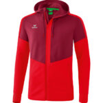 ERIMA Kinder Squad Trainingsjacke mit Kapuze rot