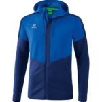 ERIMA Kinder Squad Trainingsjacke mit Kapuze blau