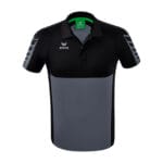 ERIMA Six Wings Poloshirt grau schwarz